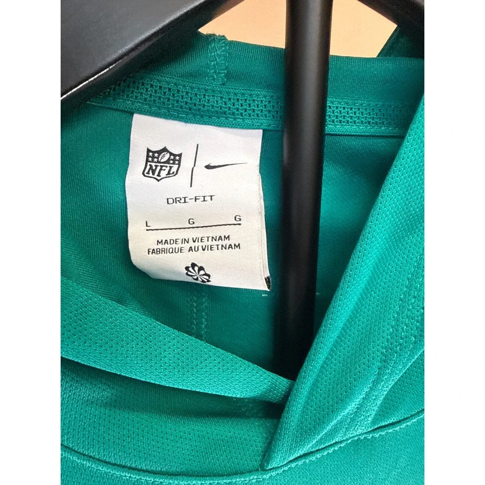 Nike NFL Miami Dolphins Dri-FIT Hoodie Aqua Teal Mens Large Lightweight L